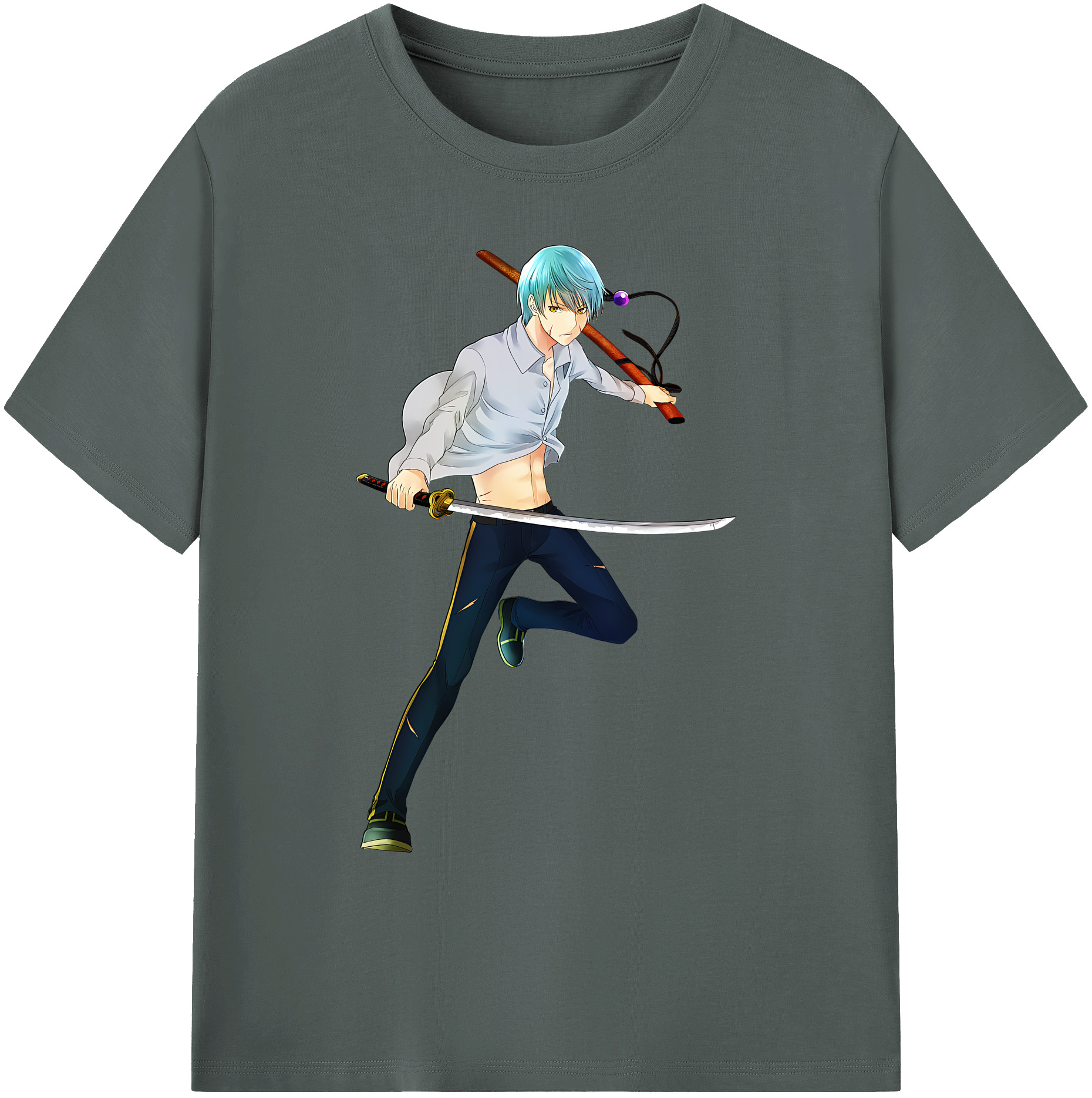 （画像用） 刀剣乱舞 Touken Ranbu 綿100％ メンズ半袖Tシャツ｜肌触りやわらか＆通気性